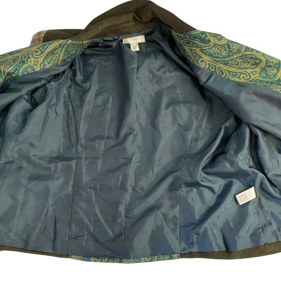 CJ Banks Blazer Womens 1X Jacket Patchwork Festival Career Professional Office - Picture 9 of 16